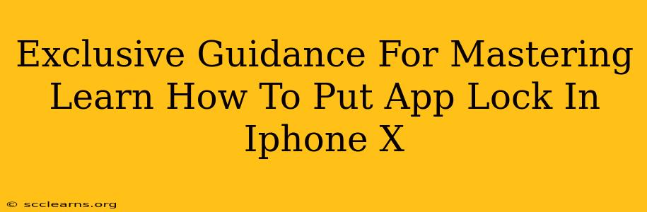 Exclusive Guidance For Mastering Learn How To Put App Lock In Iphone X