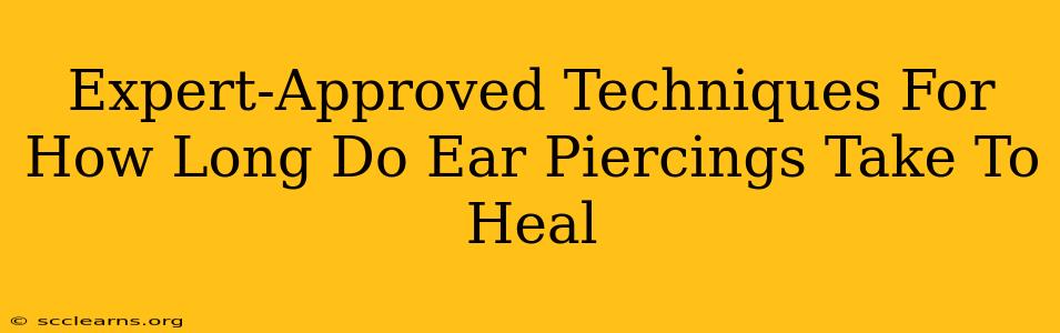 Expert-Approved Techniques For How Long Do Ear Piercings Take To Heal