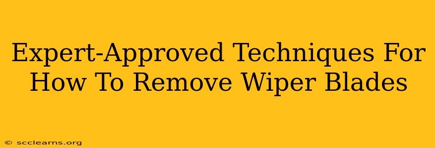 Expert-Approved Techniques For How To Remove Wiper Blades