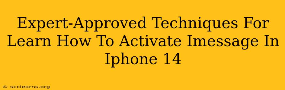 Expert-Approved Techniques For Learn How To Activate Imessage In Iphone 14