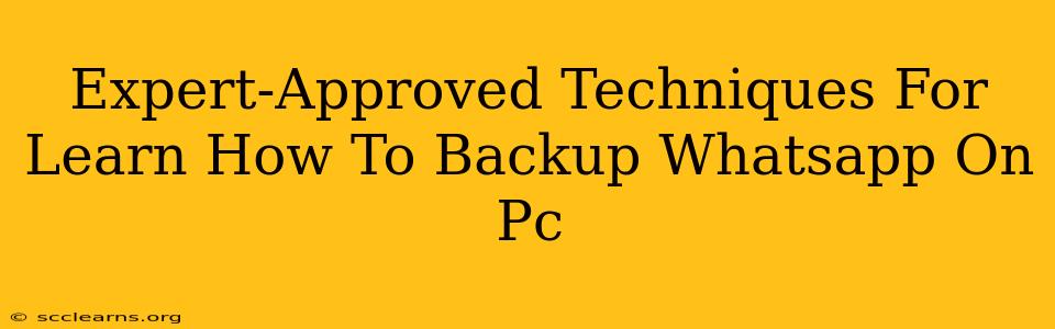 Expert-Approved Techniques For Learn How To Backup Whatsapp On Pc