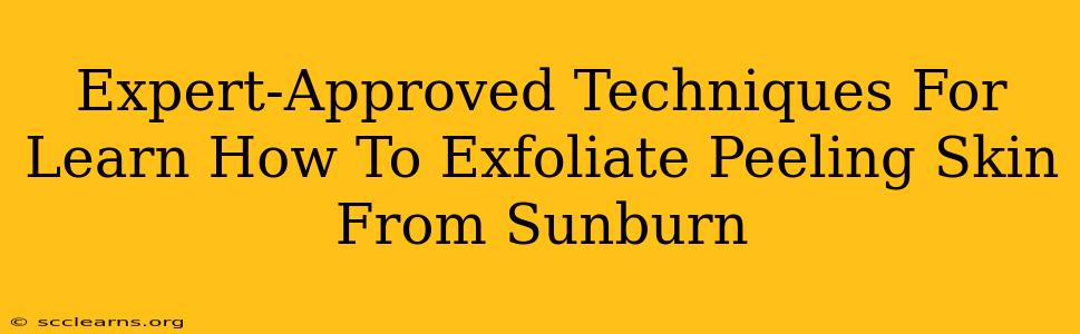 Expert-Approved Techniques For Learn How To Exfoliate Peeling Skin From Sunburn