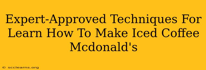 Expert-Approved Techniques For Learn How To Make Iced Coffee Mcdonald's