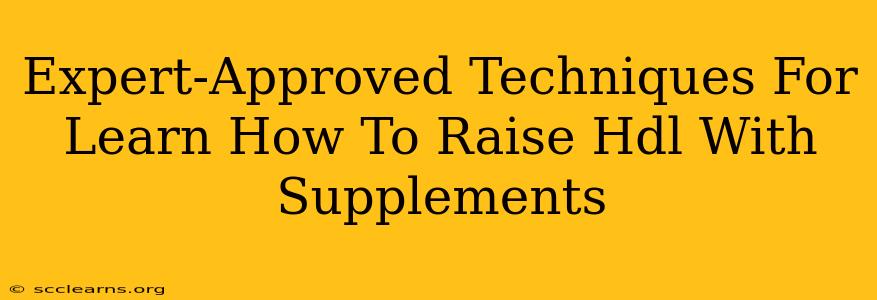 Expert-Approved Techniques For Learn How To Raise Hdl With Supplements