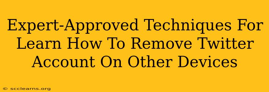 Expert-Approved Techniques For Learn How To Remove Twitter Account On Other Devices