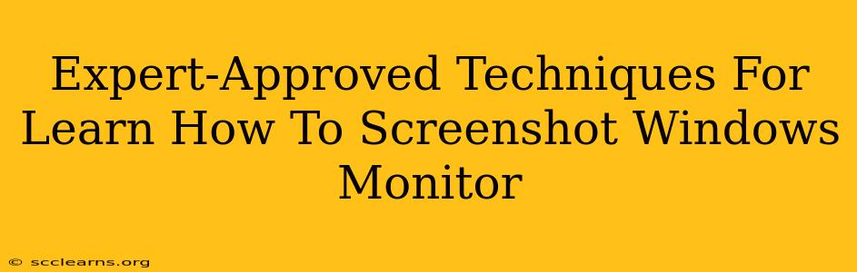 Expert-Approved Techniques For Learn How To Screenshot Windows Monitor