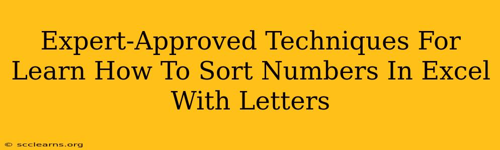 Expert-Approved Techniques For Learn How To Sort Numbers In Excel With Letters