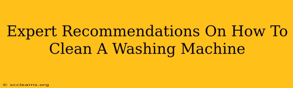 Expert Recommendations On How To Clean A Washing Machine