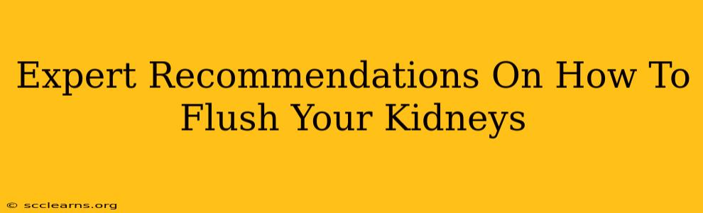 Expert Recommendations On How To Flush Your Kidneys