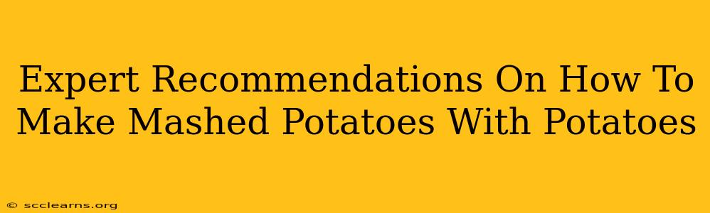 Expert Recommendations On How To Make Mashed Potatoes With Potatoes