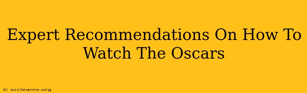 Expert Recommendations On How To Watch The Oscars