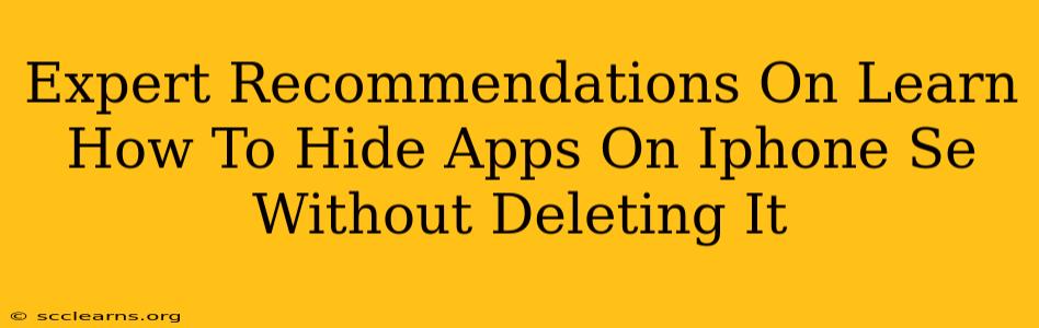 Expert Recommendations On Learn How To Hide Apps On Iphone Se Without Deleting It