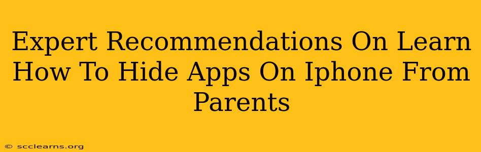 Expert Recommendations On Learn How To Hide Apps On Iphone From Parents