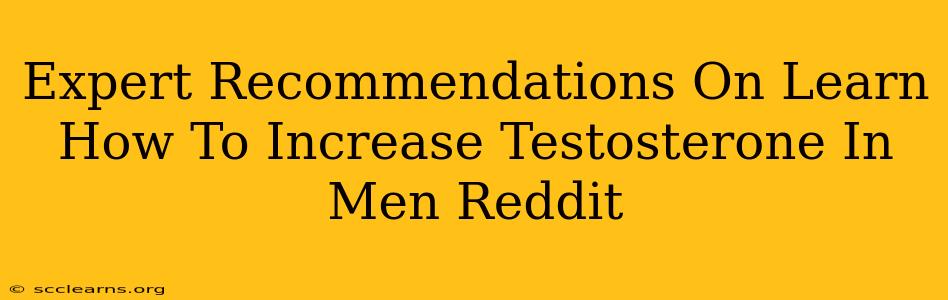 Expert Recommendations On Learn How To Increase Testosterone In Men Reddit