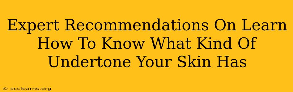 Expert Recommendations On Learn How To Know What Kind Of Undertone Your Skin Has