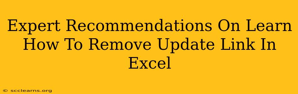 Expert Recommendations On Learn How To Remove Update Link In Excel