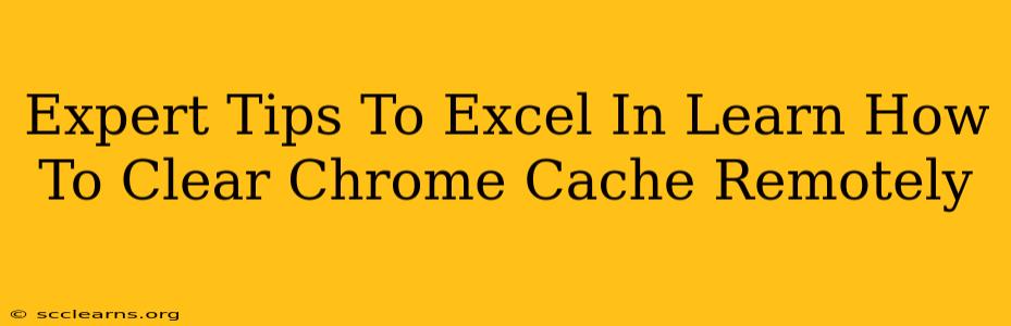 Expert Tips To Excel In Learn How To Clear Chrome Cache Remotely