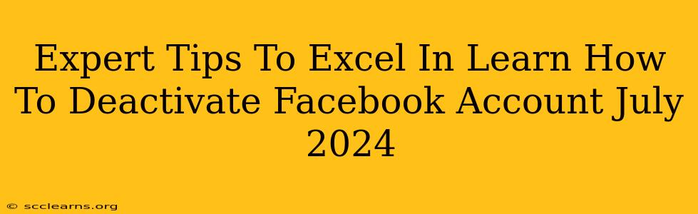 Expert Tips To Excel In Learn How To Deactivate Facebook Account July 2024