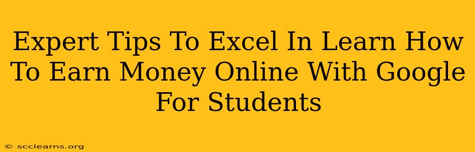 Expert Tips To Excel In Learn How To Earn Money Online With Google For Students