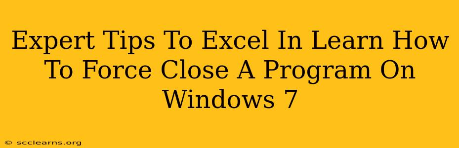 Expert Tips To Excel In Learn How To Force Close A Program On Windows 7