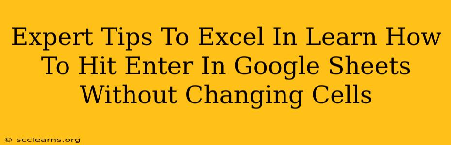 Expert Tips To Excel In Learn How To Hit Enter In Google Sheets Without Changing Cells