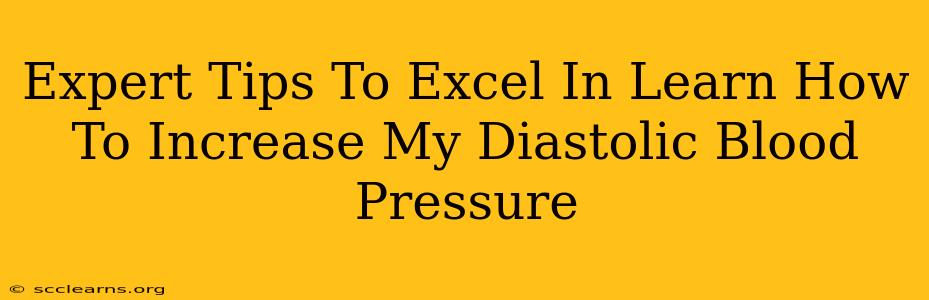 Expert Tips To Excel In Learn How To Increase My Diastolic Blood Pressure