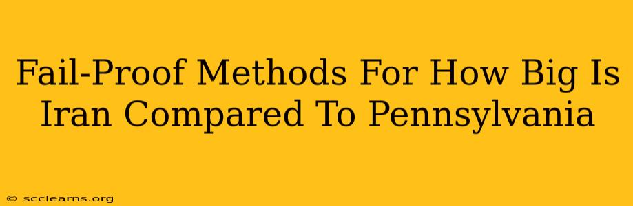 Fail-Proof Methods For How Big Is Iran Compared To Pennsylvania