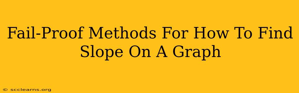 Fail-Proof Methods For How To Find Slope On A Graph