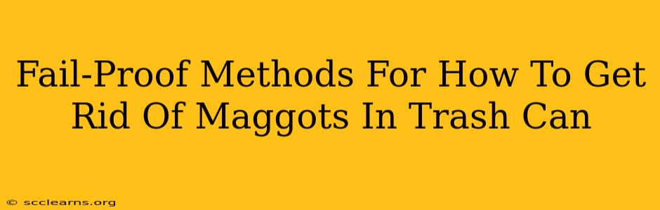 Fail-Proof Methods For How To Get Rid Of Maggots In Trash Can