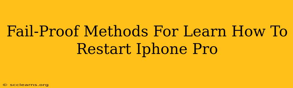 Fail-Proof Methods For Learn How To Restart Iphone Pro