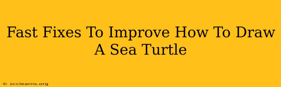 Fast Fixes To Improve How To Draw A Sea Turtle