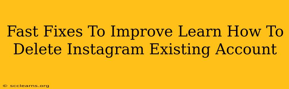 Fast Fixes To Improve Learn How To Delete Instagram Existing Account