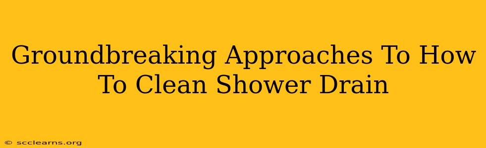 Groundbreaking Approaches To How To Clean Shower Drain