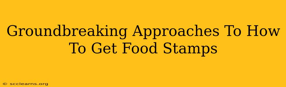 Groundbreaking Approaches To How To Get Food Stamps