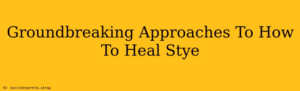 Groundbreaking Approaches To How To Heal Stye