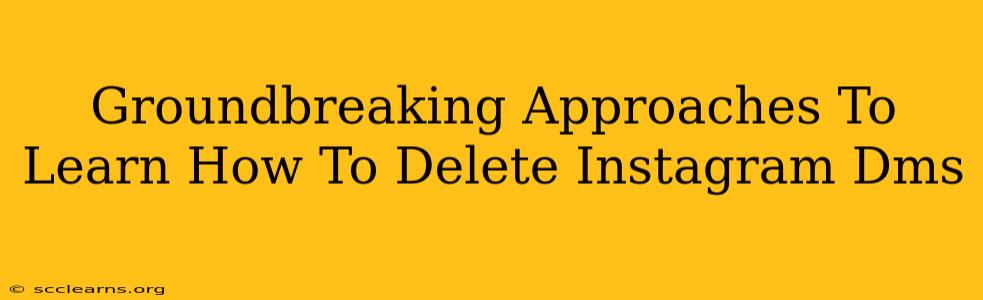 Groundbreaking Approaches To Learn How To Delete Instagram Dms