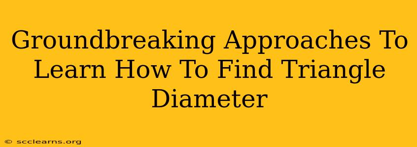 Groundbreaking Approaches To Learn How To Find Triangle Diameter