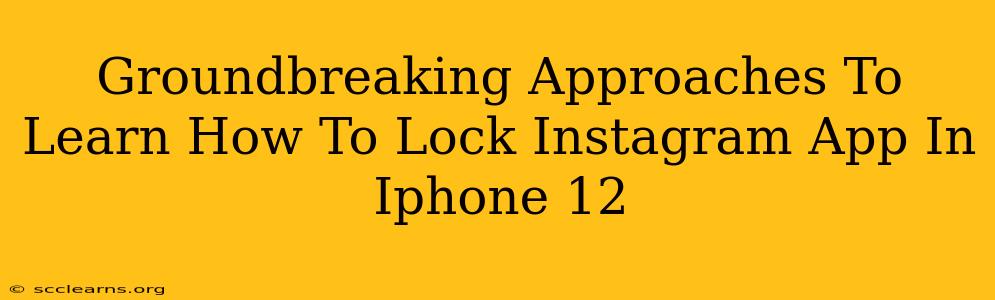 Groundbreaking Approaches To Learn How To Lock Instagram App In Iphone 12