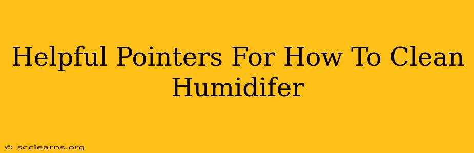 Helpful Pointers For How To Clean Humidifer