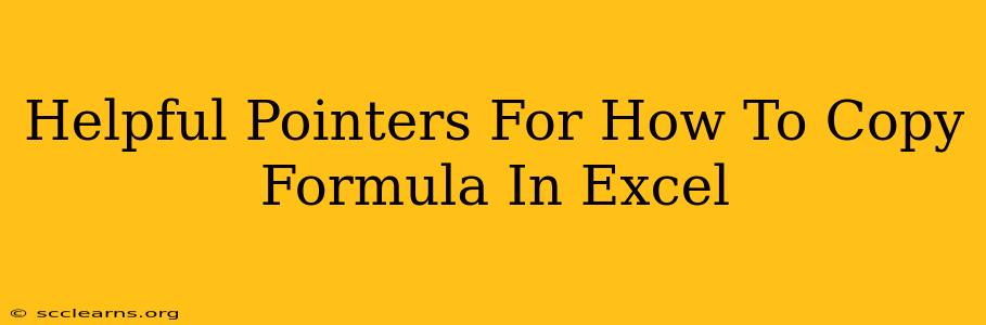 Helpful Pointers For How To Copy Formula In Excel