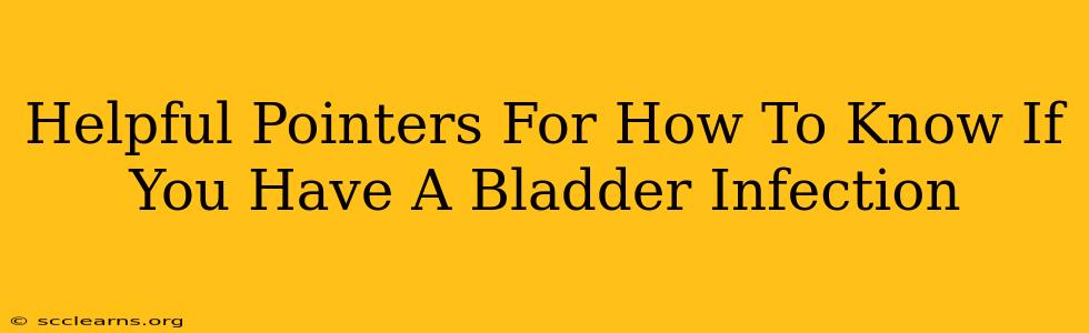 Helpful Pointers For How To Know If You Have A Bladder Infection