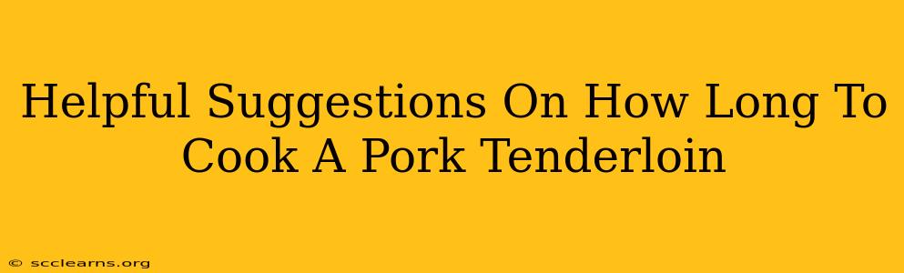 Helpful Suggestions On How Long To Cook A Pork Tenderloin