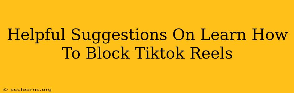 Helpful Suggestions On Learn How To Block Tiktok Reels