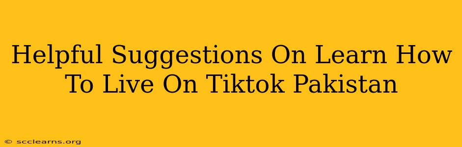 Helpful Suggestions On Learn How To Live On Tiktok Pakistan