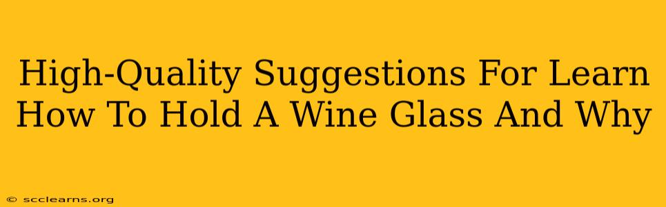 High-Quality Suggestions For Learn How To Hold A Wine Glass And Why