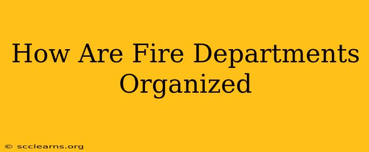 How Are Fire Departments Organized