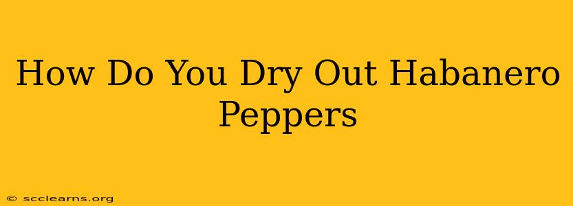 How Do You Dry Out Habanero Peppers