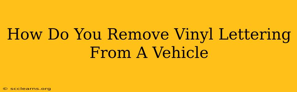 How Do You Remove Vinyl Lettering From A Vehicle