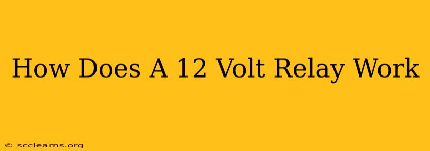 How Does A 12 Volt Relay Work