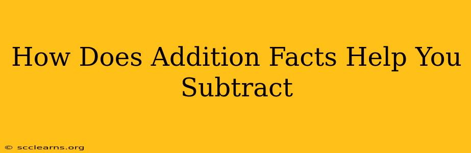 How Does Addition Facts Help You Subtract